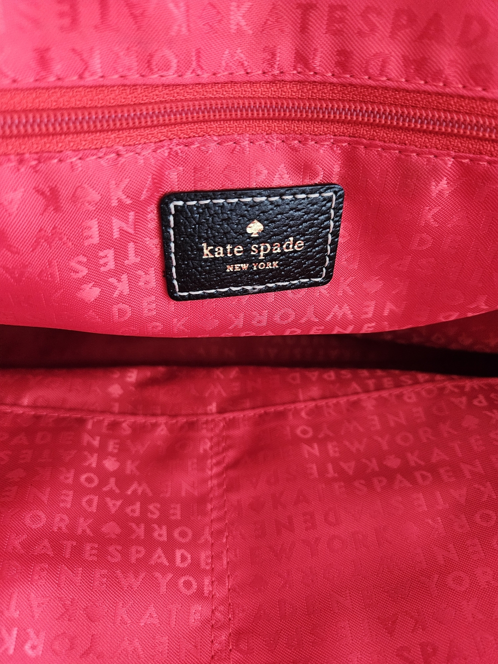 Kate Spade NY Black & White Polka Dot Canvas Satchel | Top Handle Bag-Large - Picture 9 of 17